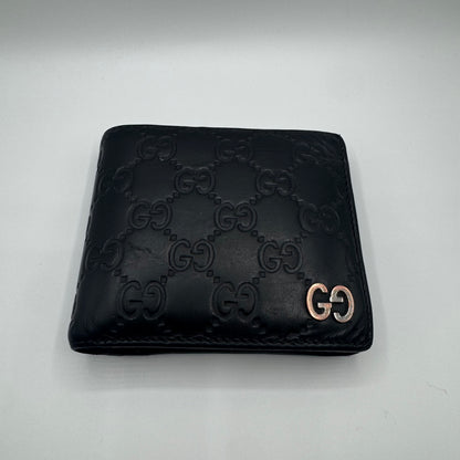 Gucci Signature Guccissima Leder Portemonnaie – Schwarz