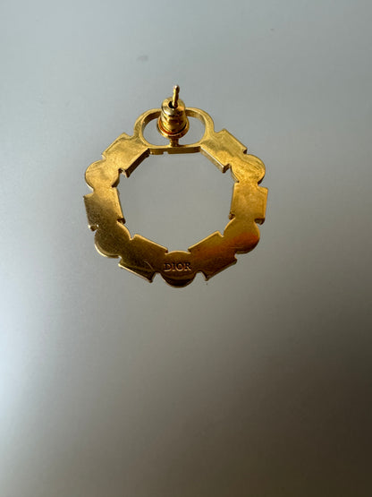 Christian Dior Ohrringe – Blau & Goldfarben
