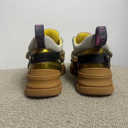 Gucci Flashtrek Sneaker mit abnehmbaren Kristallen – Gr. 38,5