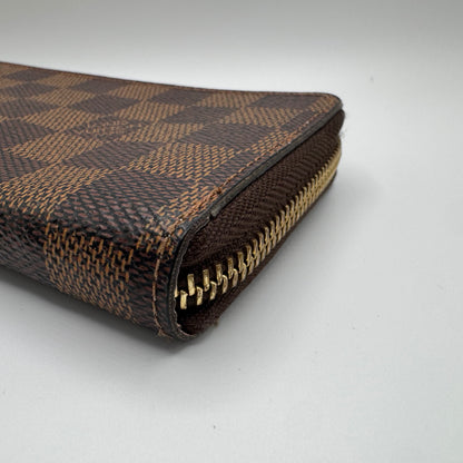 Louis Vuitton Zippy Wallet Damier Ebene Rose Ballerine