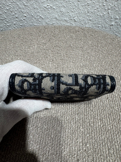 Dior 30 Montaigne Lotus Wallet – Blue Dior Oblique Jacquard