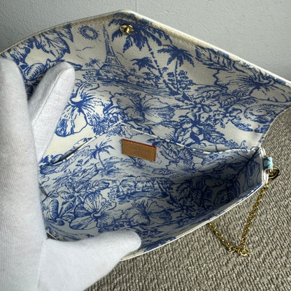 Louis Vuitton Pochette Félicie – Monogram Tile „By The Pool“ Lagoon Blue