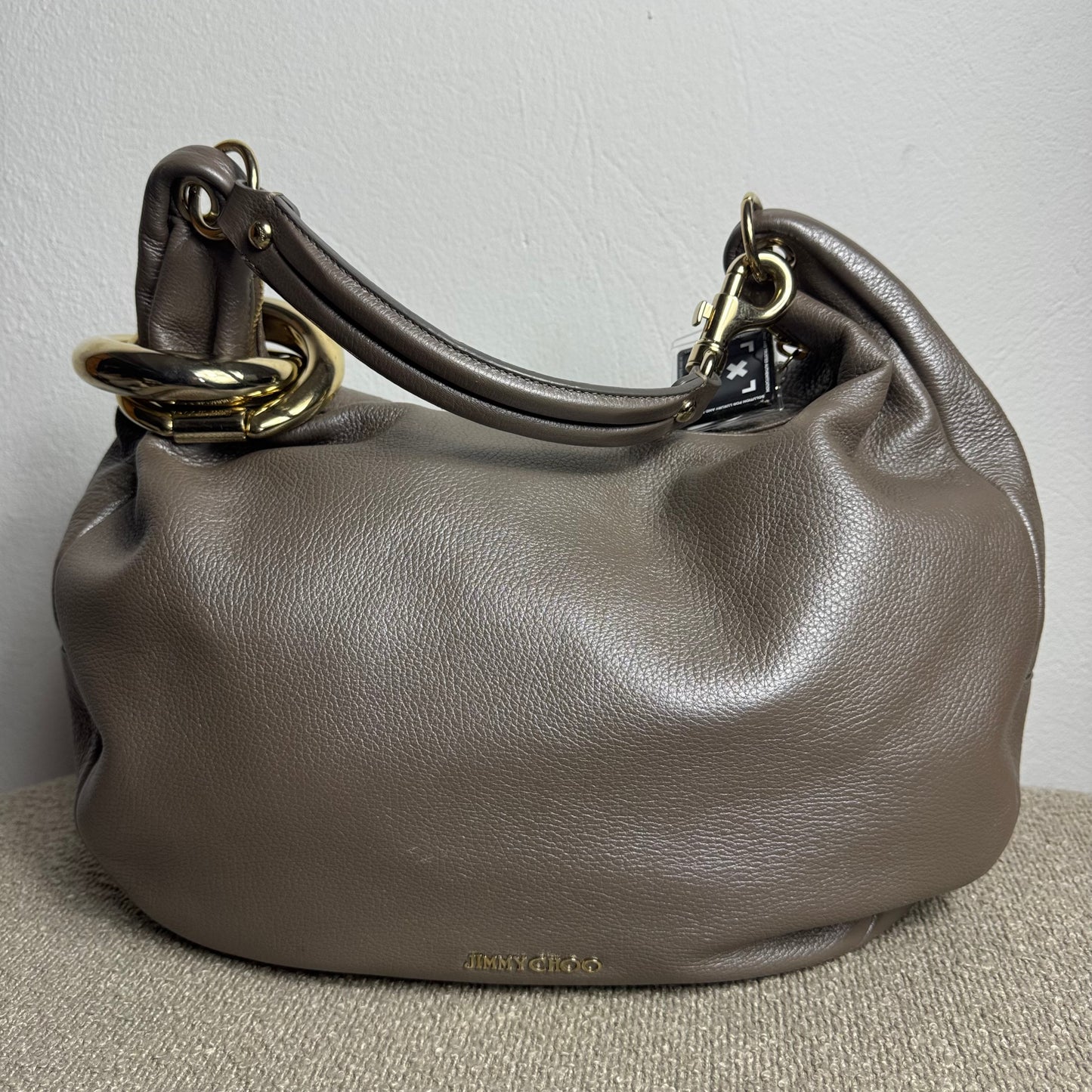 Jimmy Choo Leder Handtasche Taupe