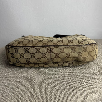 Gucci GG Canvas Hobo Schultertasche – Braun
