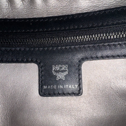 MCM München Logo Wildleder Crossbody Bag Schwarz