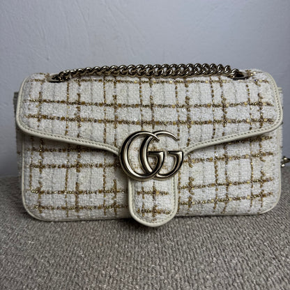 Gucci GG Marmont Special Edition Tweed mit Perlen