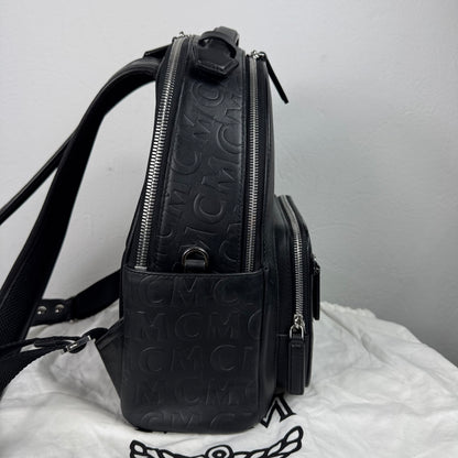 MCM Rucksack Schwarzes Leder