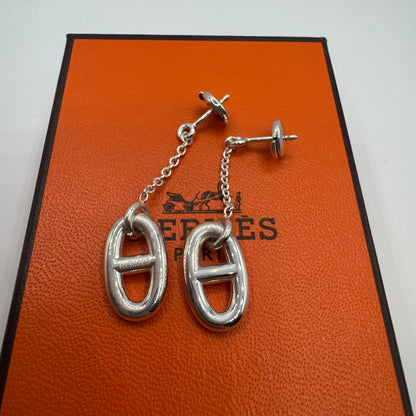 Hermès Farandole Ohrringe Mittleres Modell – Silber