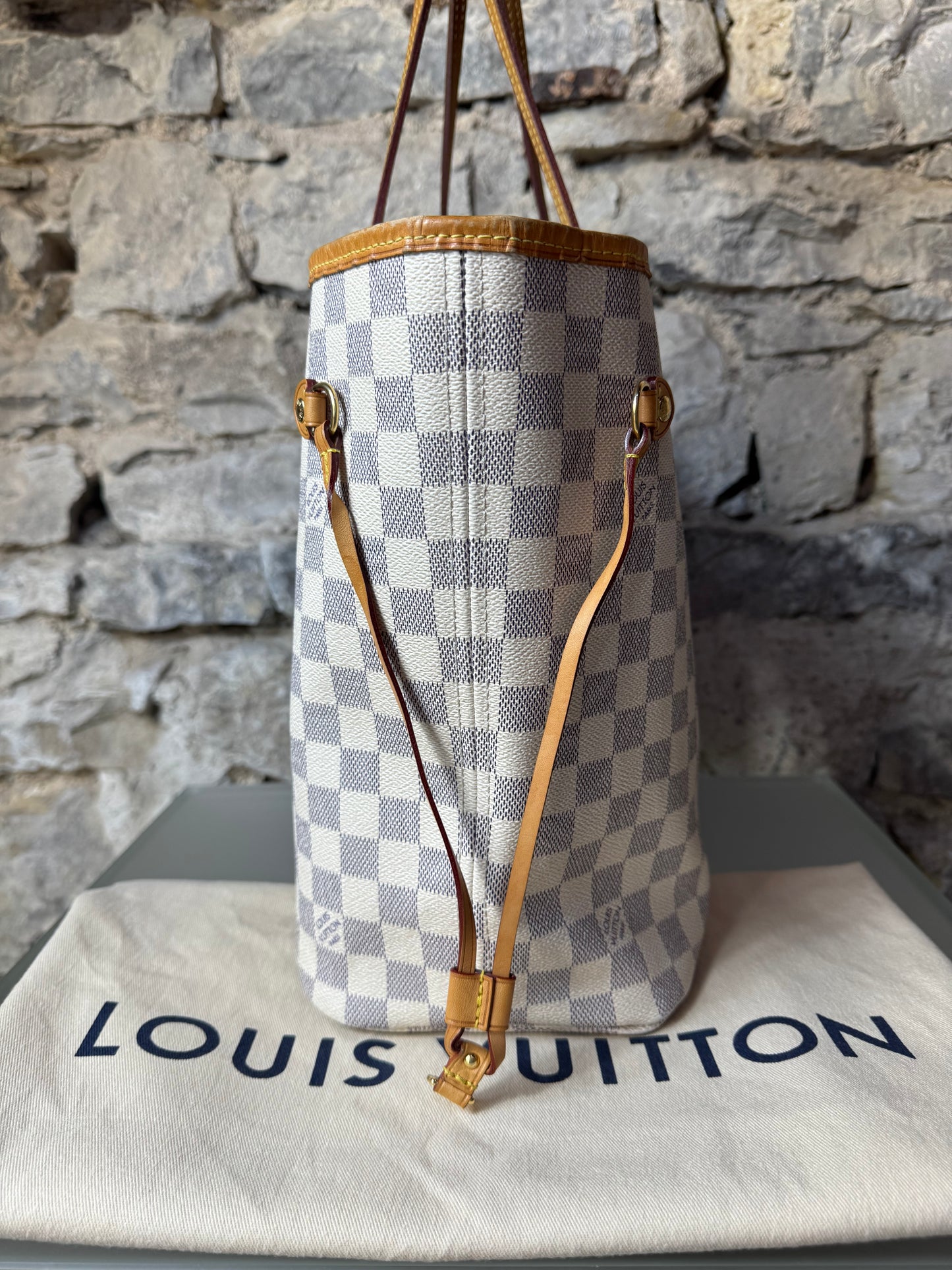 Louis Vuitton Neverfull MM – Damier Azur mit Pochette