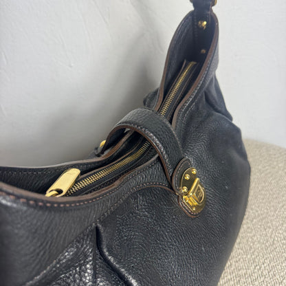 Louis Vuitton Mahina XS Noir Perforated Hobo Bag