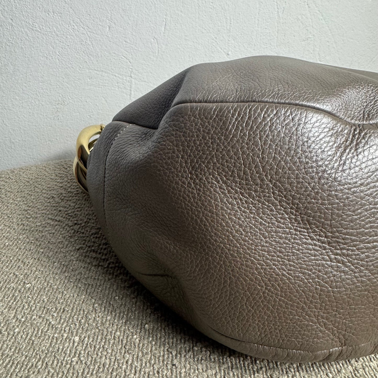 Jimmy Choo Leder Handtasche Taupe