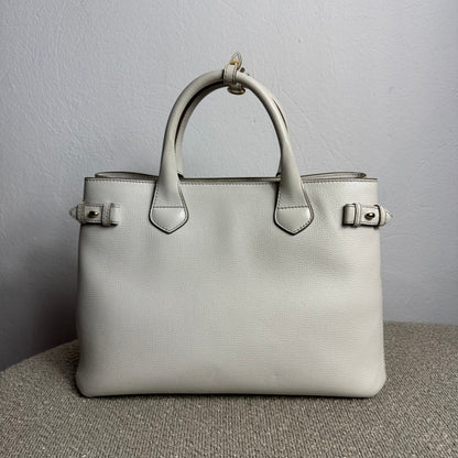 Burberry Banner Bag Grainy Calfskin Weiß