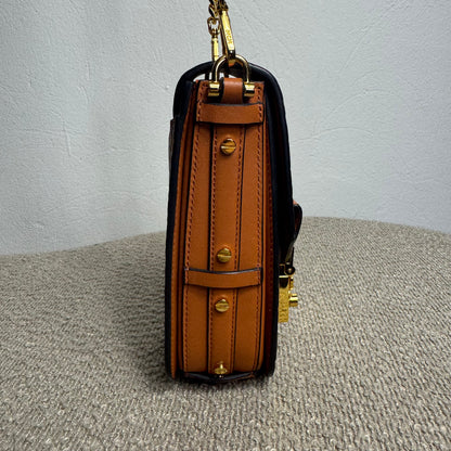 MCM Crossbody Phone Case Visetos Cognac