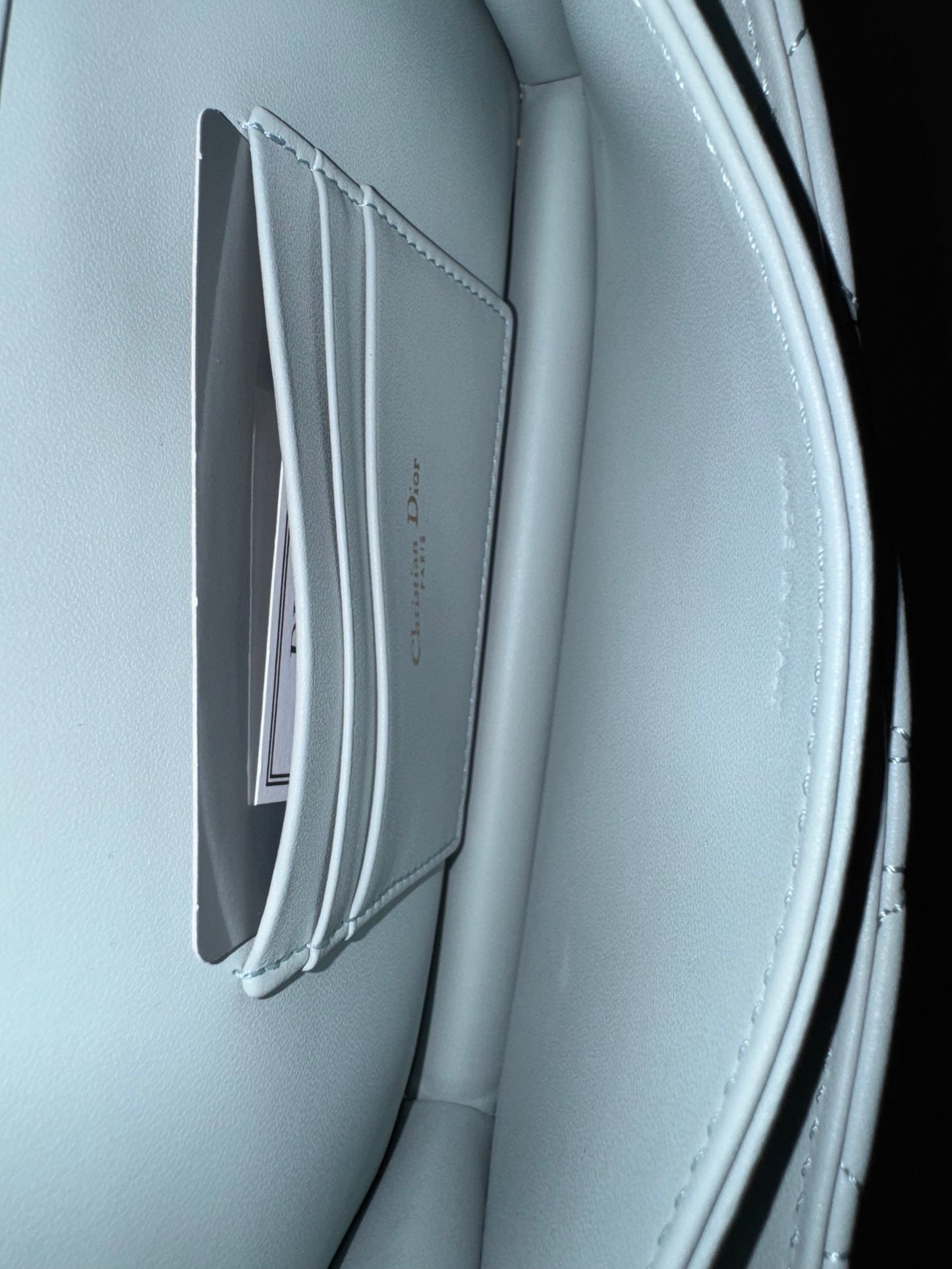 My Dior Minitasche Cannage Lammleder Hemdblau