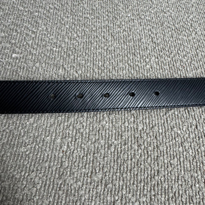 Louis Vuitton Ladies EPI Twist Logo Gürtel Schwarz – 75 cm