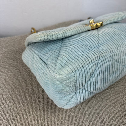 Chanel 19 Corduroy Flap Bag – Light Blue