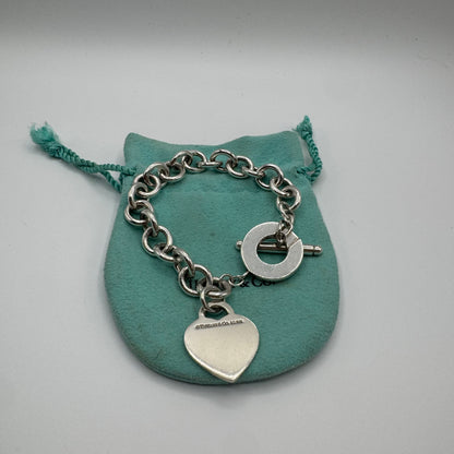 Tiffany & Co. Return to Tiffany Gliederarmband mit Herzanhänger – 925 Silber