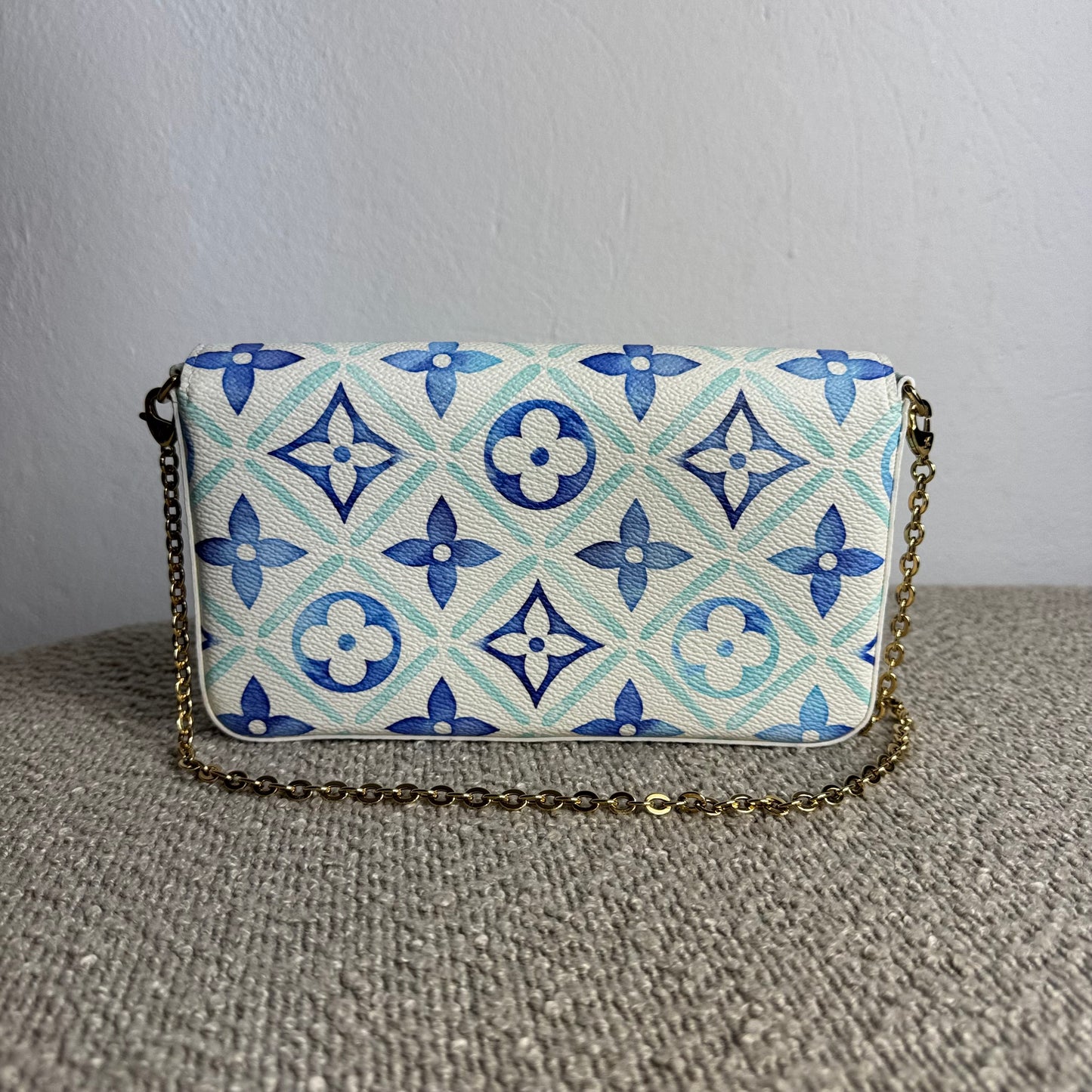 Louis Vuitton Pochette Félicie – Monogram Tile „By The Pool“ Lagoon Blue