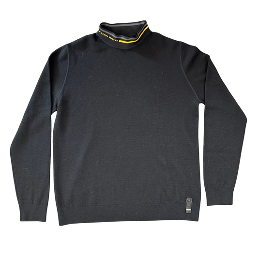 Fendi Roma Mock-Neck Pullover – Schwarz (Gr. XXL)