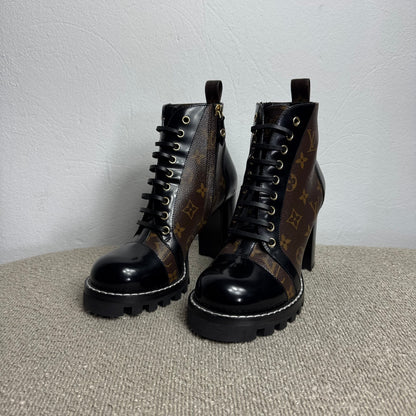 Louis Vuitton Star Trail Ankle Boots Monogram Canvas – Größe 38,5