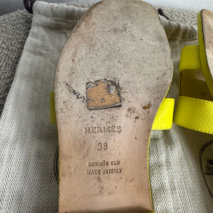Hermès Oran Sandalen – Leuchtendes Gelb