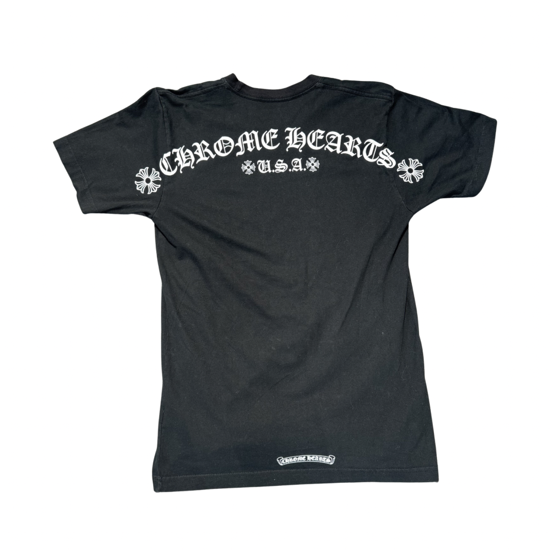 Chrome Hearts „U.S.A. Arch Logo“ Pocket T-Shirt – Schwarz (Gr. M)