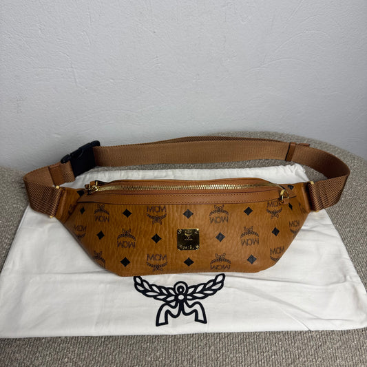 MCM Fursten Belt Bag Visetos Cognac