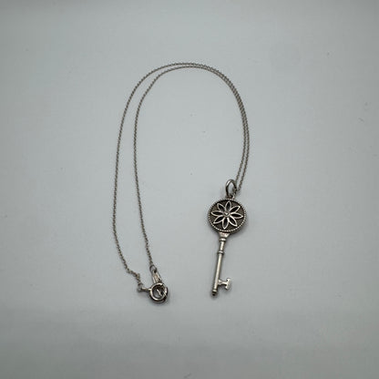 Tiffany & Co. Daisy Key Halskette aus Silber mit Diamant