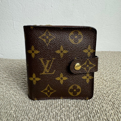 Louis Vuitton Compact Zipper Geldbeutel Monogram