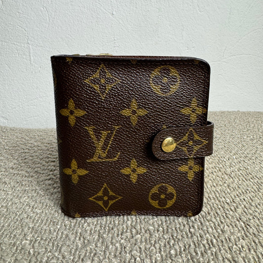Louis Vuitton Compact Zipper Geldbeutel Monogram