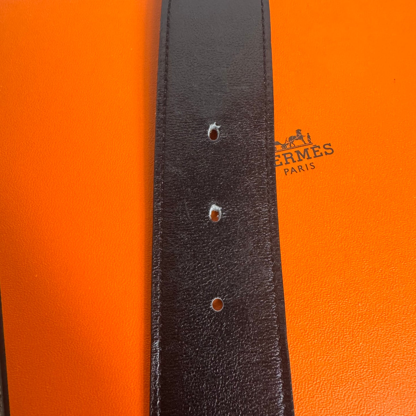 Hermès Gürtelschließe H d'Ancre & Wendbarer Gürtelriemen 38 mm