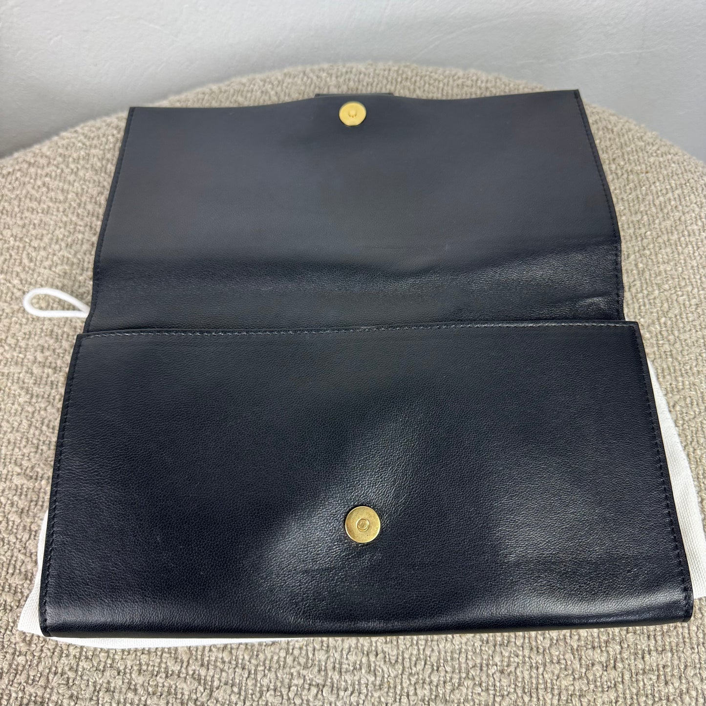 Chloé Lily Bow Crossbody Schultertasche – Schwarzes Leder