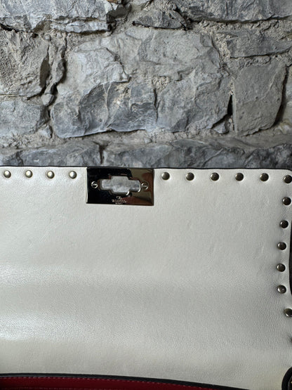 Valentino Garavani Rockstud Spike Bag Nappaleder Weiß
