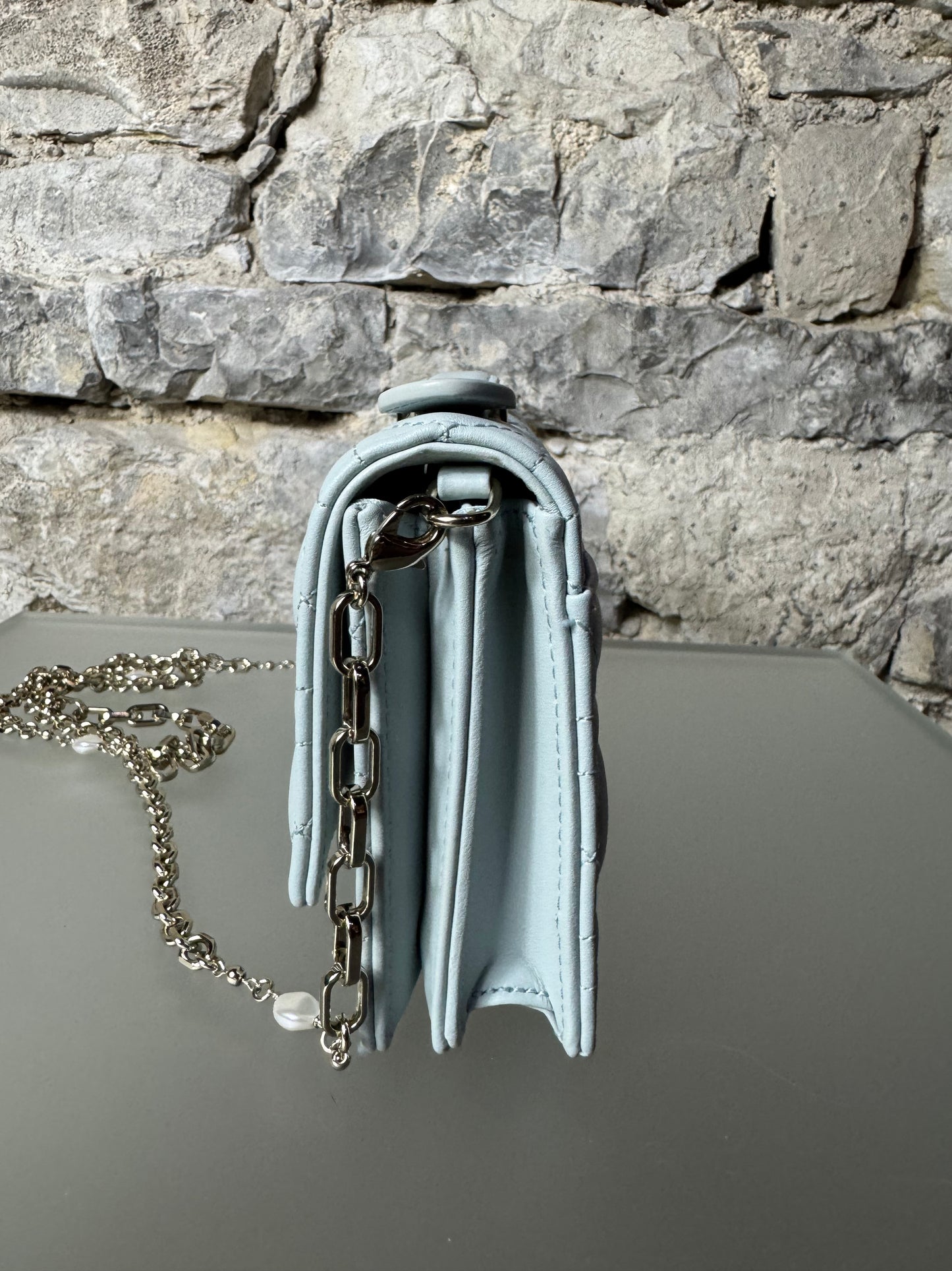 My Dior Minitasche Cannage Lammleder Hemdblau