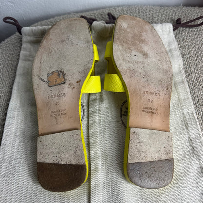 Hermès Oran Sandalen – Leuchtendes Gelb