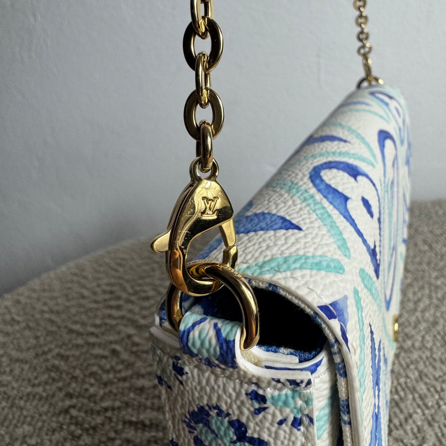 Louis Vuitton Pochette Félicie – Monogram Tile „By The Pool“ Lagoon Blue