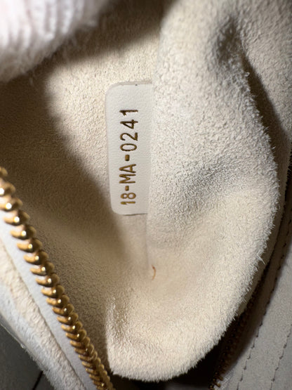 Mittelgroße Lady Dior Tasche Cannage Lammleder in Latte