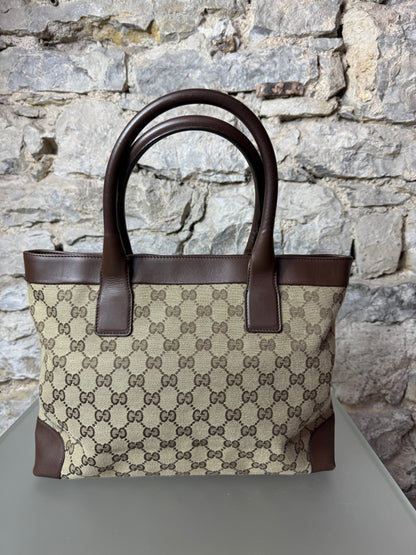 Gucci GG Canvas Tote Bag Beige