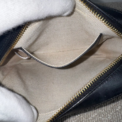 Jimmy Choo „Hali“ Grained Leather Camera Bag Schwarz