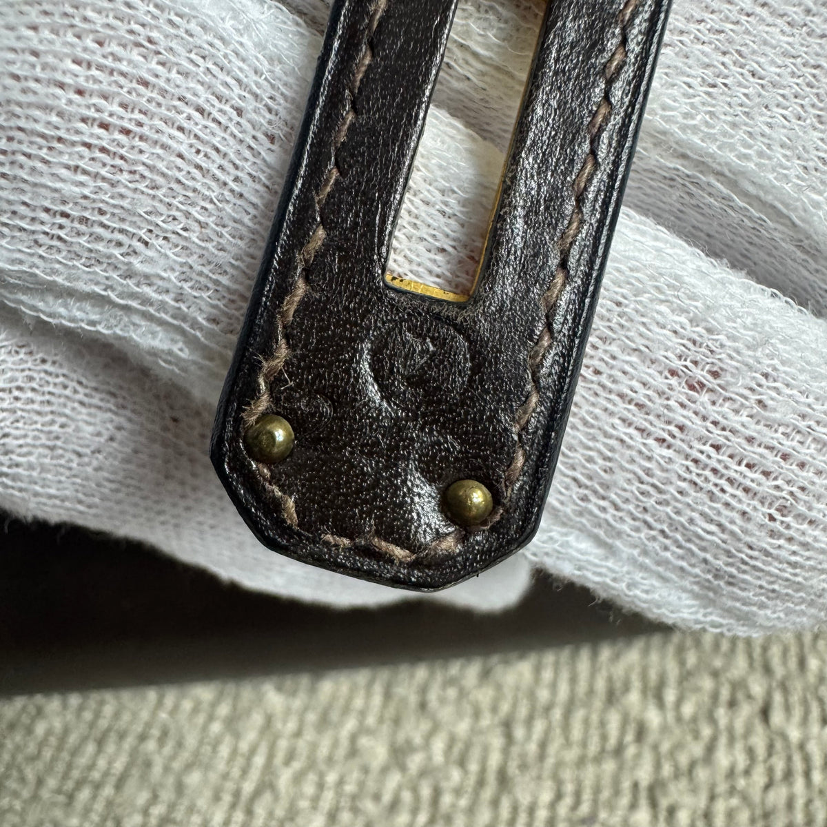 Hermès Vintage Kelly 32 – Dunkelbraun / Gold – 1992