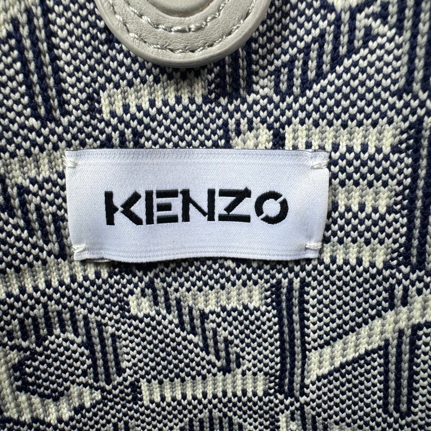 Kenzo All-Over Logo Knit Tote Shopper Bag