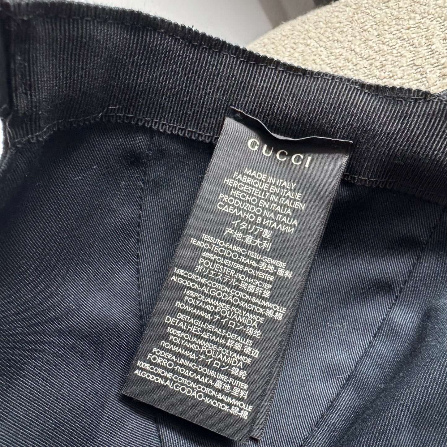 Gucci Original GG Canvas Baseballkappe Schwarz Gr. M