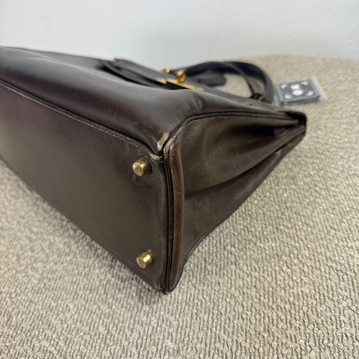 Hermès Vintage Kelly 32 – Dunkelbraun / Gold – 1992