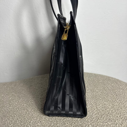 Maison Mollerus großer Vintage Shopper Schwarz/Gold