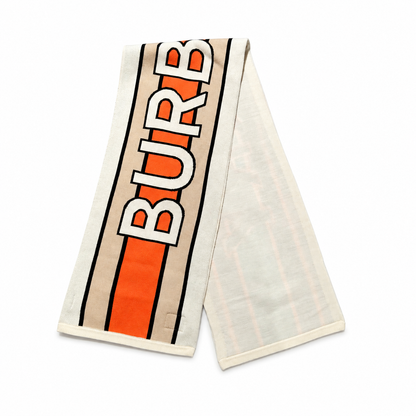 Burberry Logo-Strickschal – Wollschal Beige / Orange