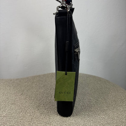 Gucci GG Supreme Messenger Tasche – Schwarz / Grau