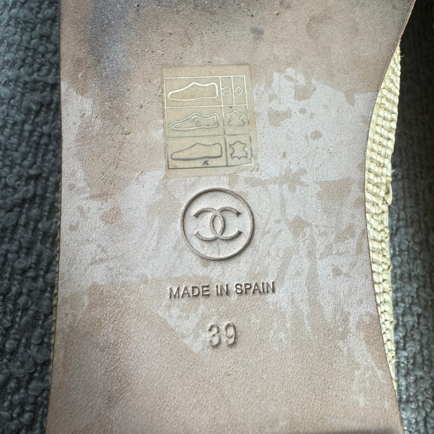 Chanel Espadrilles Beige Lammleder Gr. 39