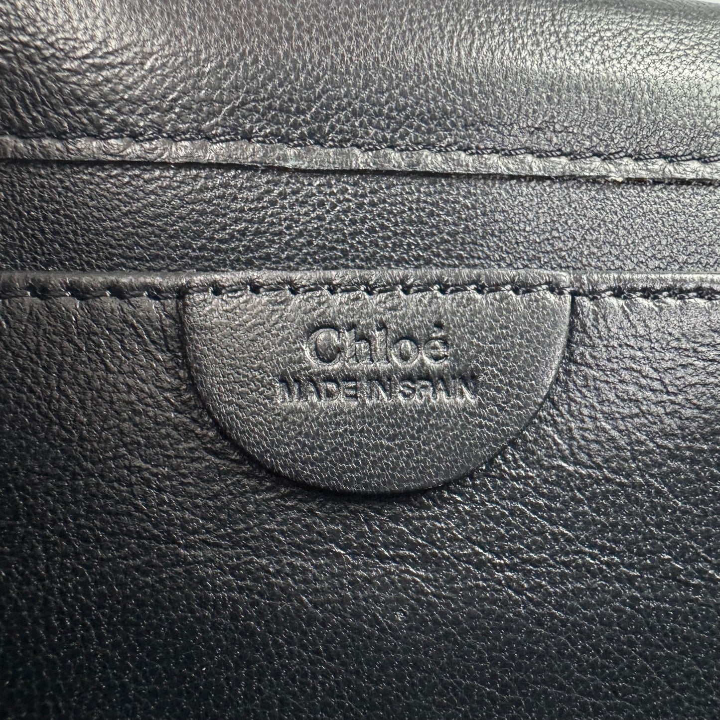 Chloé Lily Bow Crossbody Schultertasche – Schwarzes Leder