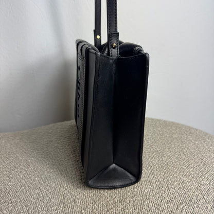 Chloé Woody Small Schultertasche Leder Schwarz