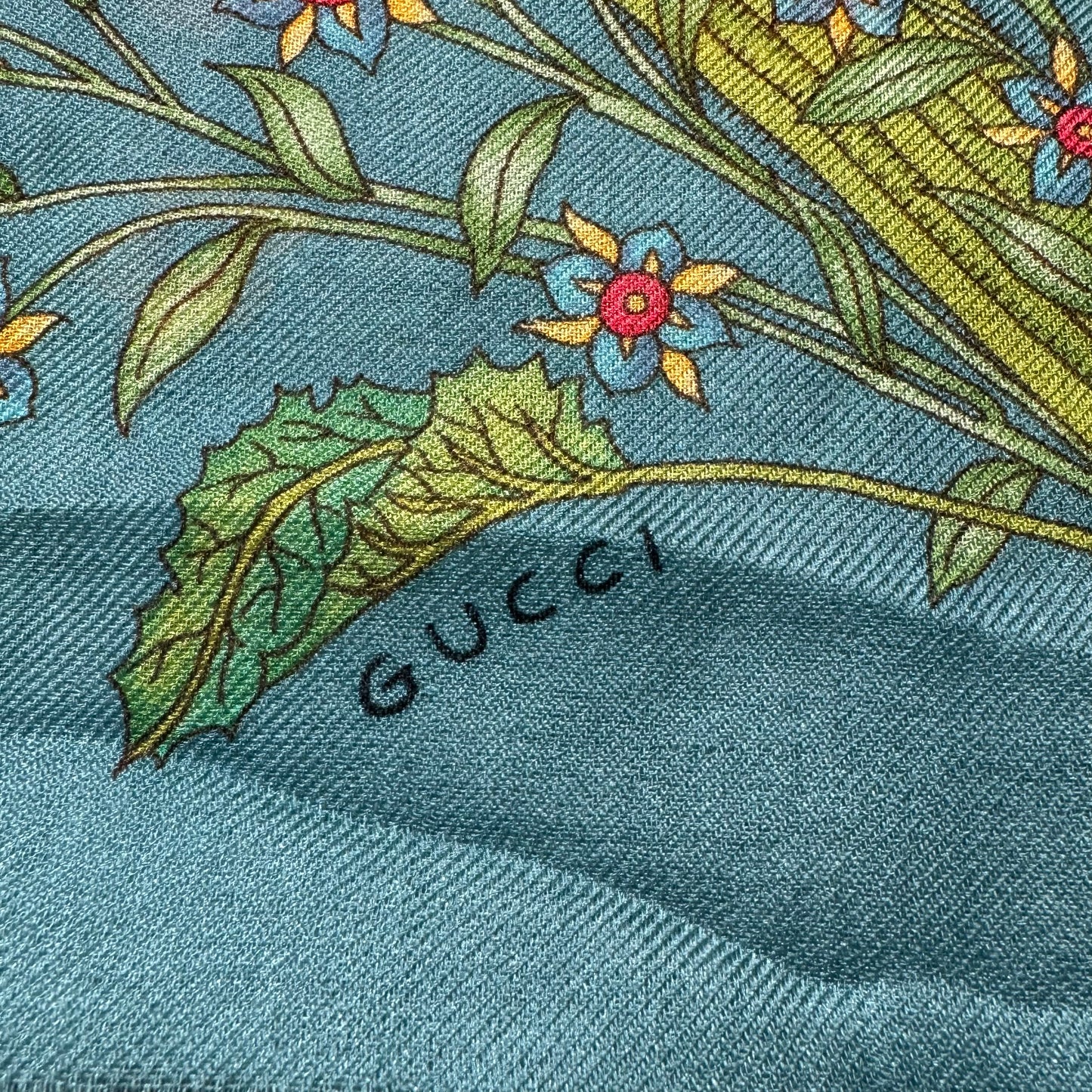 Gucci Archival „Flora“ Floral Seidenmischungs-Schal